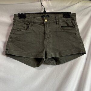 H M Olive Jean Shorts for Women
